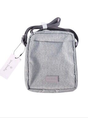 Vera Bradley Lighten Up RFID Mini Hipster Crossbody Bag in Medium Heather Gray